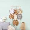 Nordic Style Boho Cotton Hanging Caps Holder Organizer Display Hat Scarf Organizer Rack Macrame Tapestry Hat Hanger Wall Storage