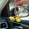 10pcs Ladybird Keychain With Daisy Accent Zinc Alloy Cute Animal Flower Theme Key Ring Pendant Accessories