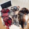 New Plaid Scarf Women's Autumn and Winter Korean Imitation Cashmere High-end Sense Versatile Thickened Maillard Cold-proof Student Scarf