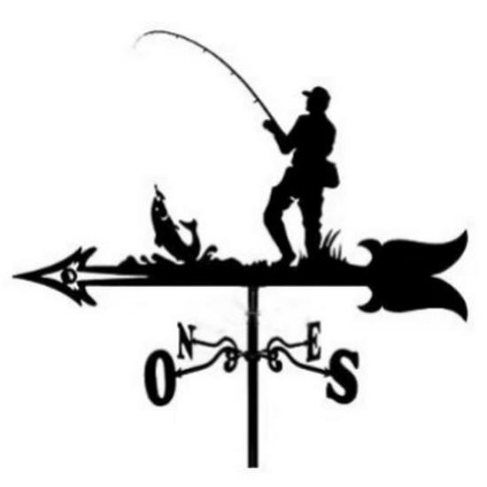 Wetterfahnen-Ornament aus Edelstahl für den Außenhof