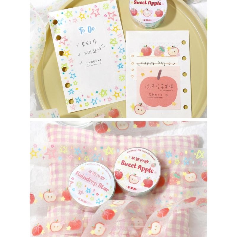Cartoon PET Tape for Craft 20mmx3m Decorative Tape Scrapbooking Decoration Tape Craft Supplies for Journal Wrapping