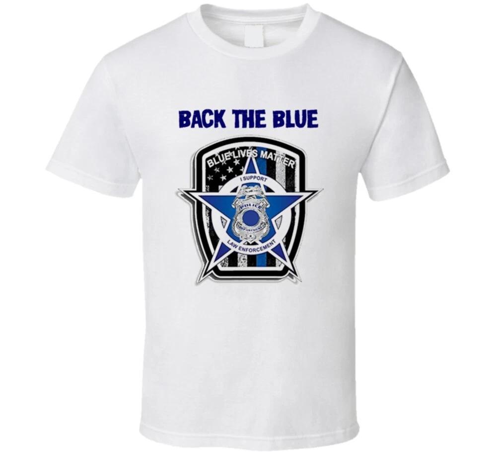 Back The Blue Blue Lives Matter Support Law Enforcement T Shirt XL