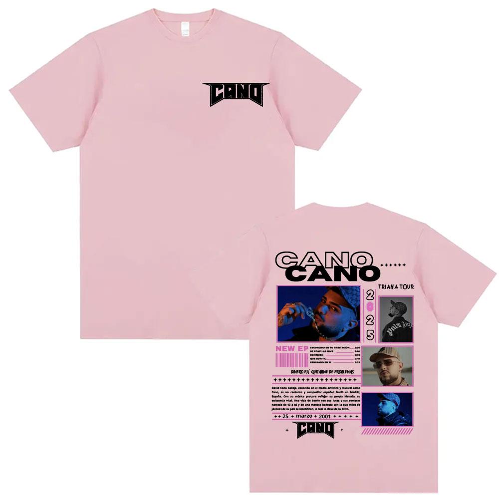 Rapper Cano Triana Tour Album 2025 Printed Tshirts for Unisex Unisex Harajuku Hip Hop Street Tshirt Casual Cotton Oversized T Shirt
