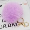 Adorable Cute Soft Rabbit Fur Ball Plush Key Chain For Bags And Car Accessories