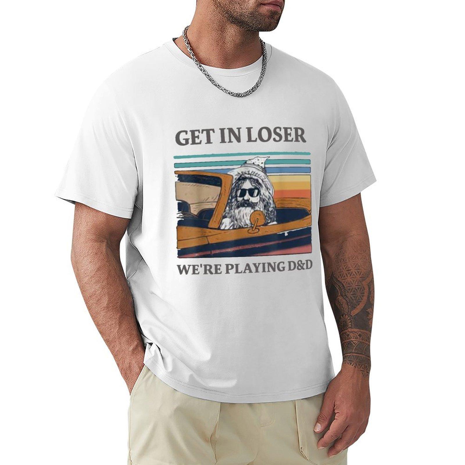 Залетай, лузер, мы играем в D&D Футболка хлопок мужские футболки модные футболки эстетичная одежда футболки на заказ мужская футболка для тренировок S