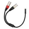 Professional Balanced Dual XLR Male to 3.5mm Female Stereo Cable  Microphone Connection