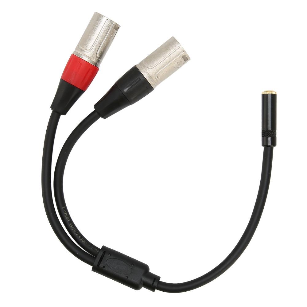 Professional Balanced Dual XLR Male to 3.5mm Female Stereo Cable  Microphone Connection