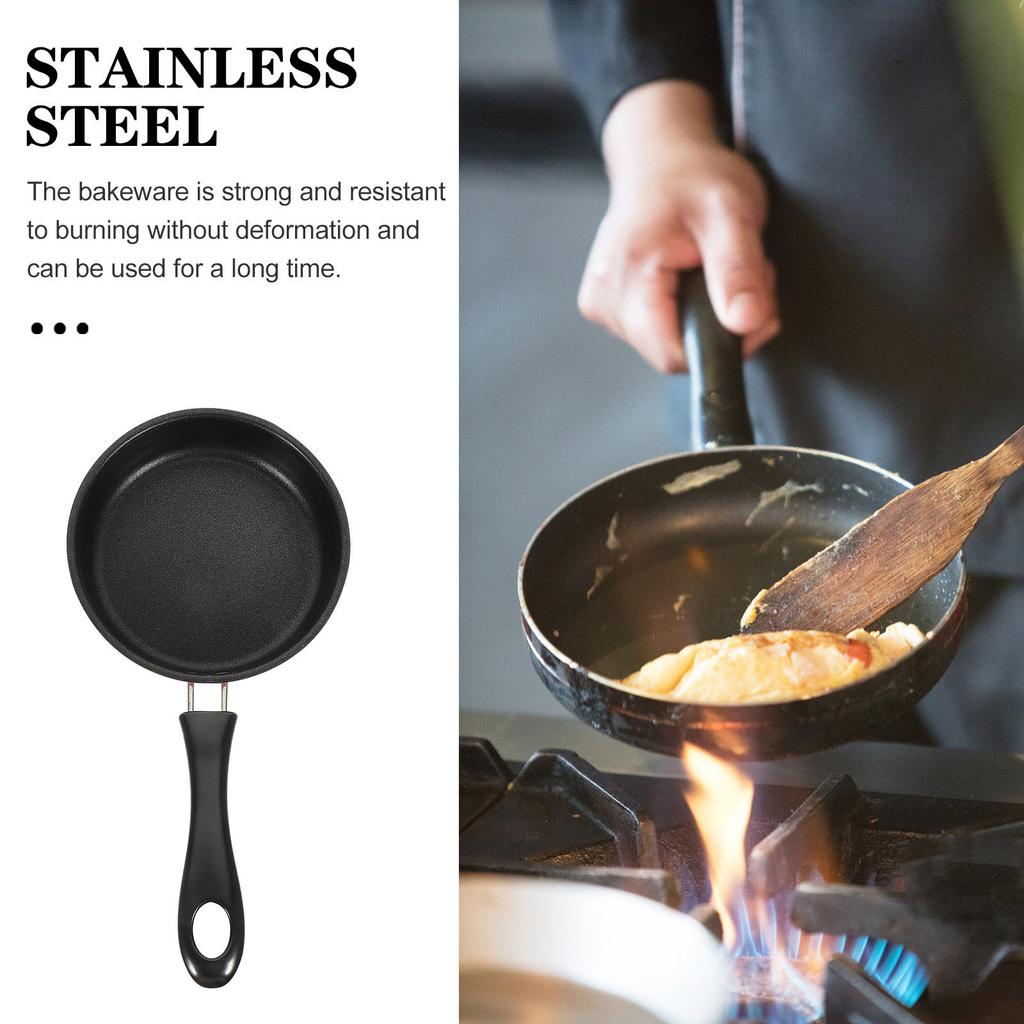 2Pcs Mini Frying Pan 14Cm Non-Stick Surface for Egg Pancake Omelette Cooking Pan Fast Heating Even Distribution Ideal for Home