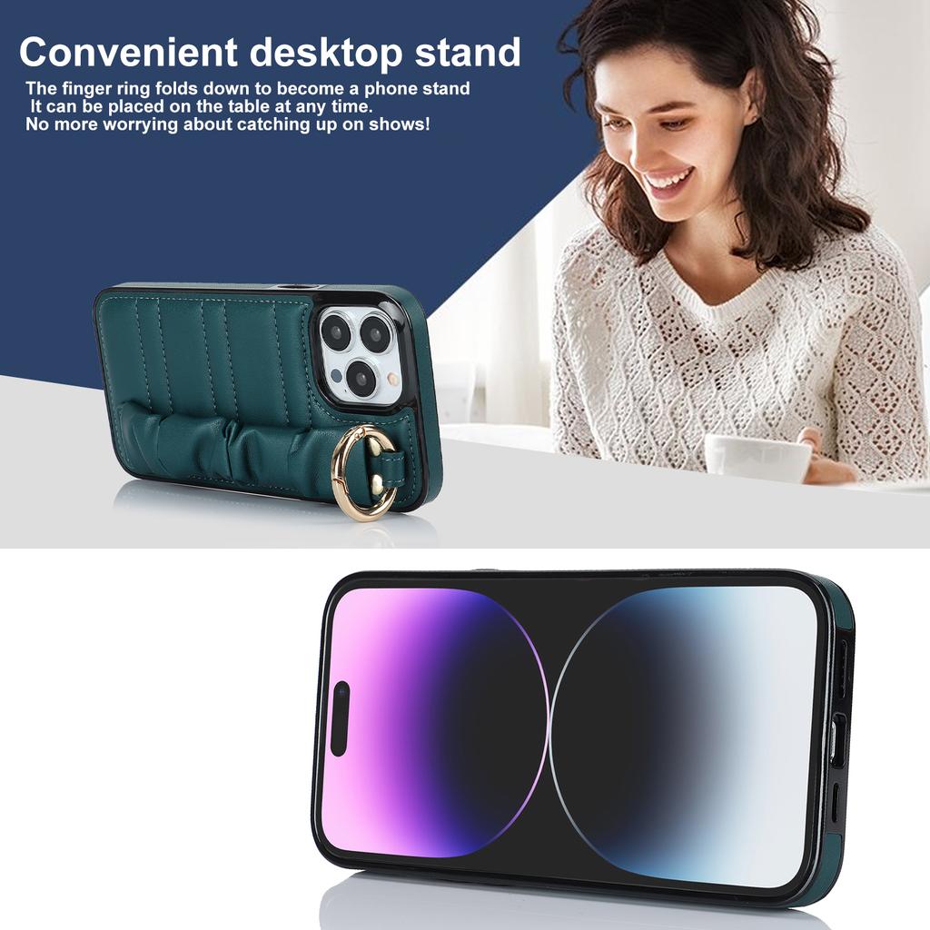 Étui en cuir avec support de dragonne pour iPhone 14 13 12 11 Pro Max 14 Plus XS Max X XR 8 7 Plus SE 2020, coque arrière souple antichoc Funda