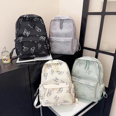 New High-value Butterfly Lightweight Student Schoolbag Niche Backpack Going Out for Travel Large-capacity Casual Backpack
