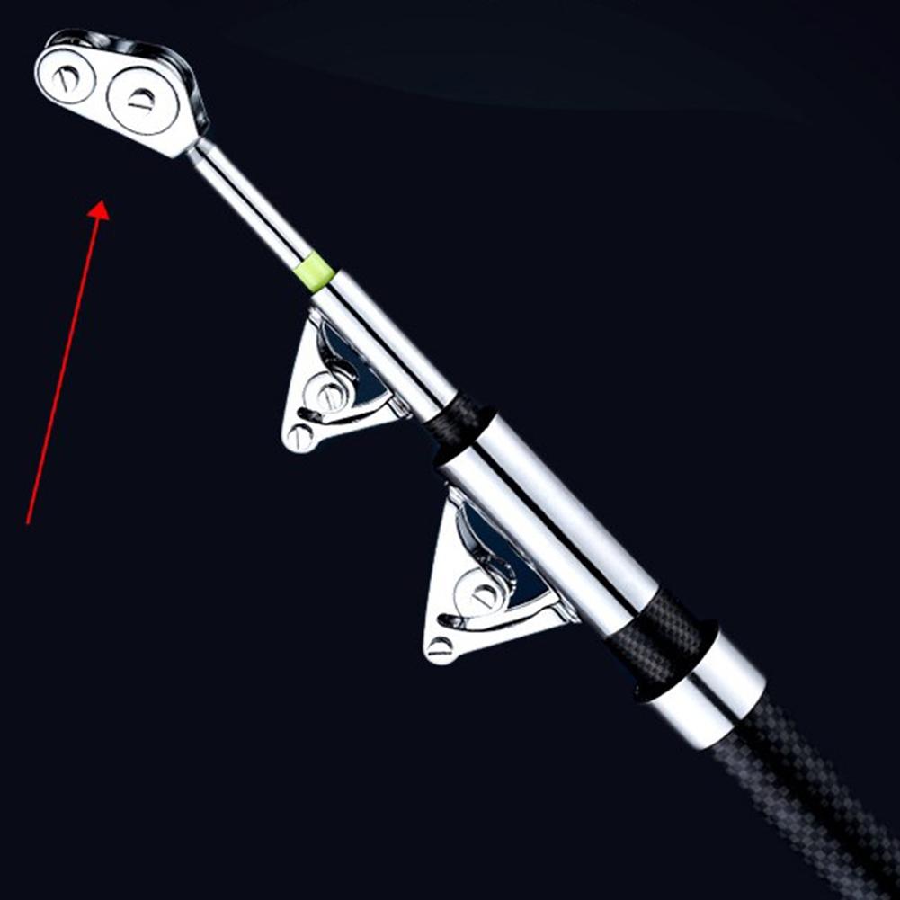 1 pièce Rouleau Guide Anneau Pointe Canne à Pêche Noir Poulie Pour Pêche en Bateau en Mer