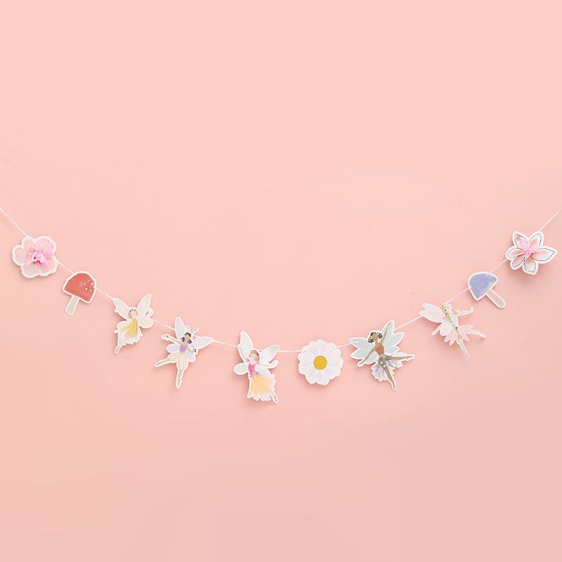 Cute Dreamy Flower Fairy Party Tableware Set - Plates & Decorations