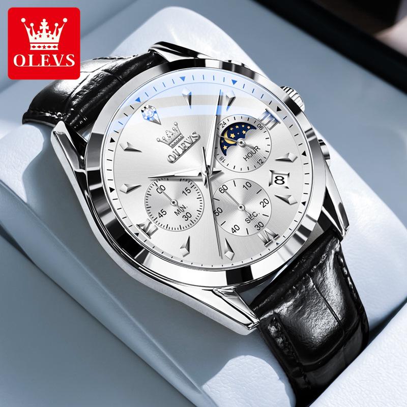 

Часы OLEVS Многофункциональные спортивные часы с хронографом Водонепроницаемые светящиеся мужские часы Мужские часы
