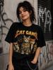 Cat Gang Rock Band T-Shirt – Badass Feline Graphic Tee