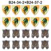 Medieval Castle Wolf Shield Building Blocks Military Knight Dragon Warrior Soldier Figures Accessories Weapon Helmet Bricks Toys