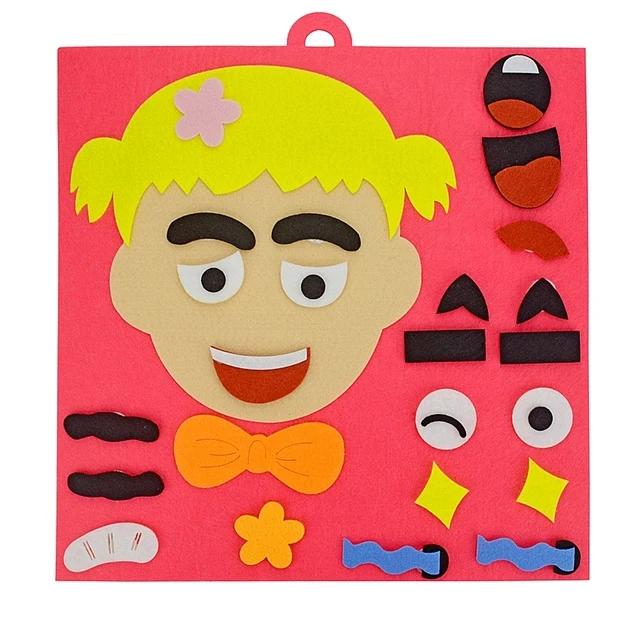 Non-Toxic Diy Emotion Change Puzzle Toys Creative Facial Expression Kids Learning Educational Toys For Children Funny Set Fun Gift