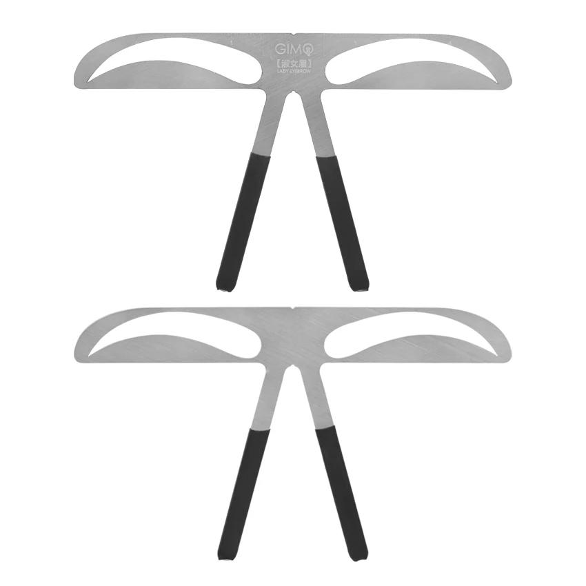 Smink Ögonbrynsmall Linjal Ögonbryn Metall Permanent Makeup Tatuering Position Form Linjal för Skönhet Kosmetisk DIY Mallverktyg