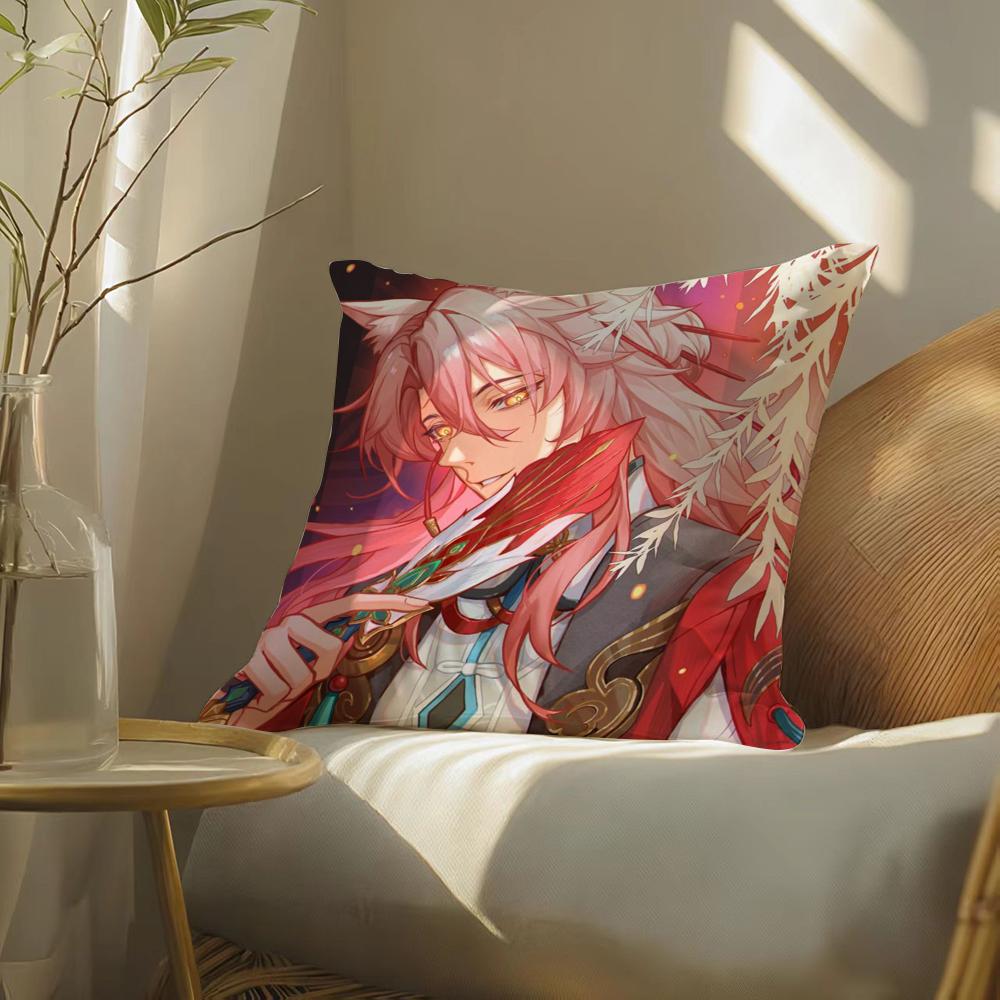 Cute 2D Game H-Honkai Star Rail Pillow Case Pattern Printed Pillowcase For Living Room Sofa Cushion Cover & Bedroom Decor