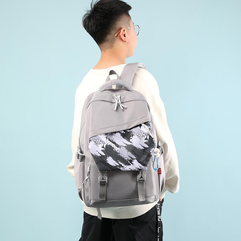 New Student Backpack, Large, Primary and Secondary School Student Schoolbag, Fashionable and Simple, Large-capacity Anti-splashing Backpack