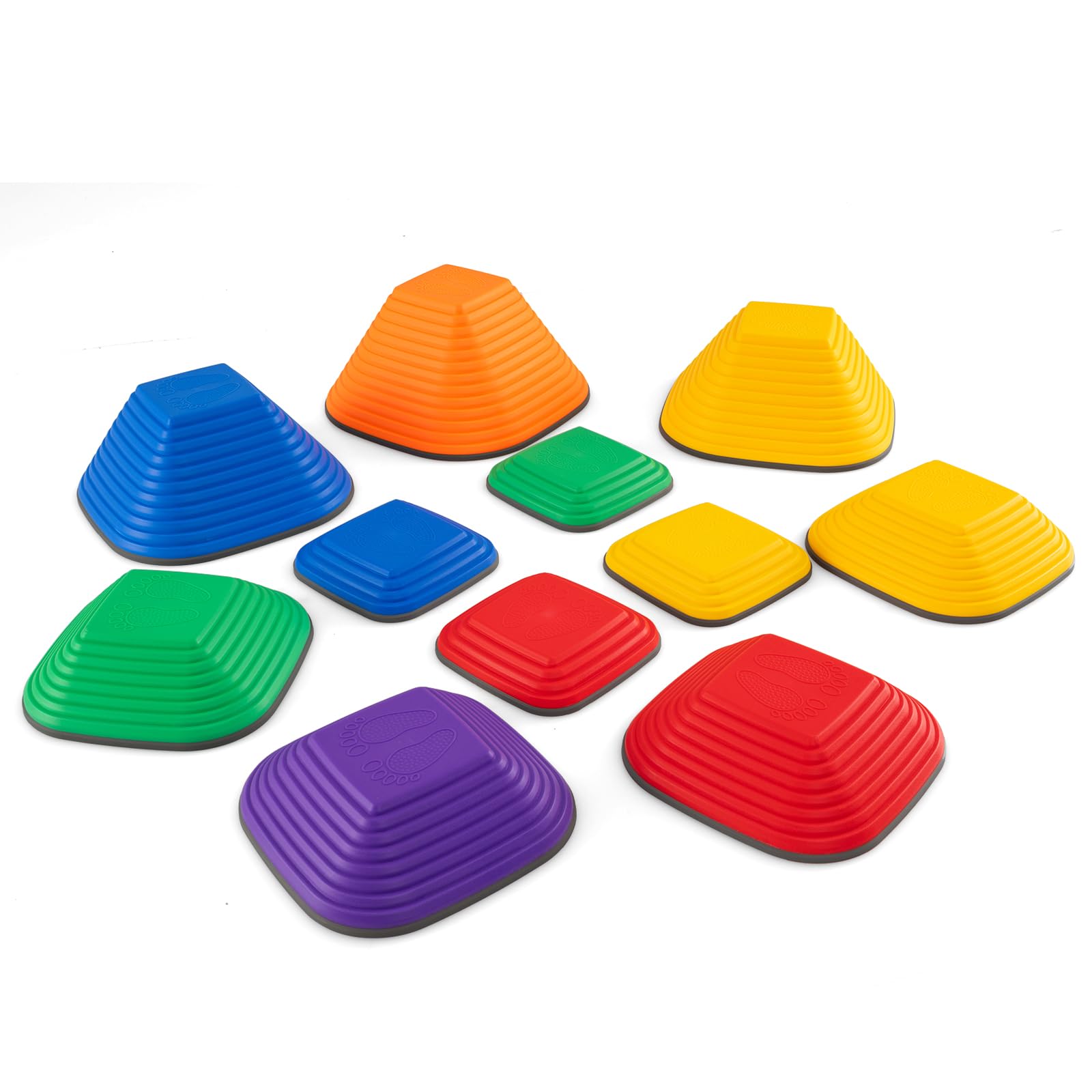 

GOPLUS Balance Stones, Multicolored, Square, Set of 11, with Non-Slip Surfaces, for Toddlers, Children, Kids, Indoor and Outdoor Use, Preschool,