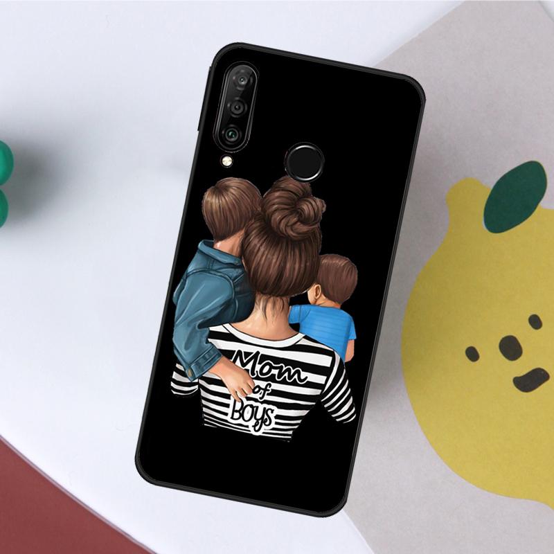 Super Dad Mom Baby Girl Twin Case For Huawei Nova Y61 Y60 Y70 Y90 5T 9 10 SE 3i 8i 11i P Smart 2019 P20 P40 Lite P30 Pro