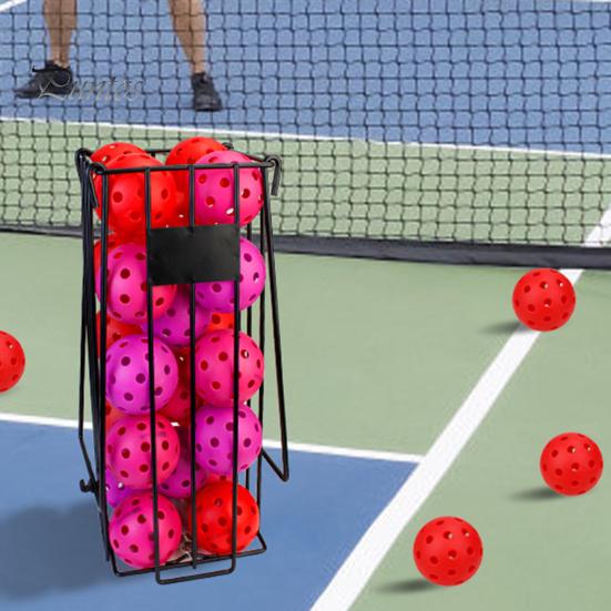

Портативная корзина для пиклболов с ручкой. Сборщик теннисных мячей. Верхний легкий держатель для мячей. Нержавеющая сталь.