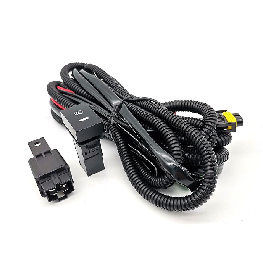 H11 Fog Light Wiring Harness Sockets Wire LED indicators Switch For