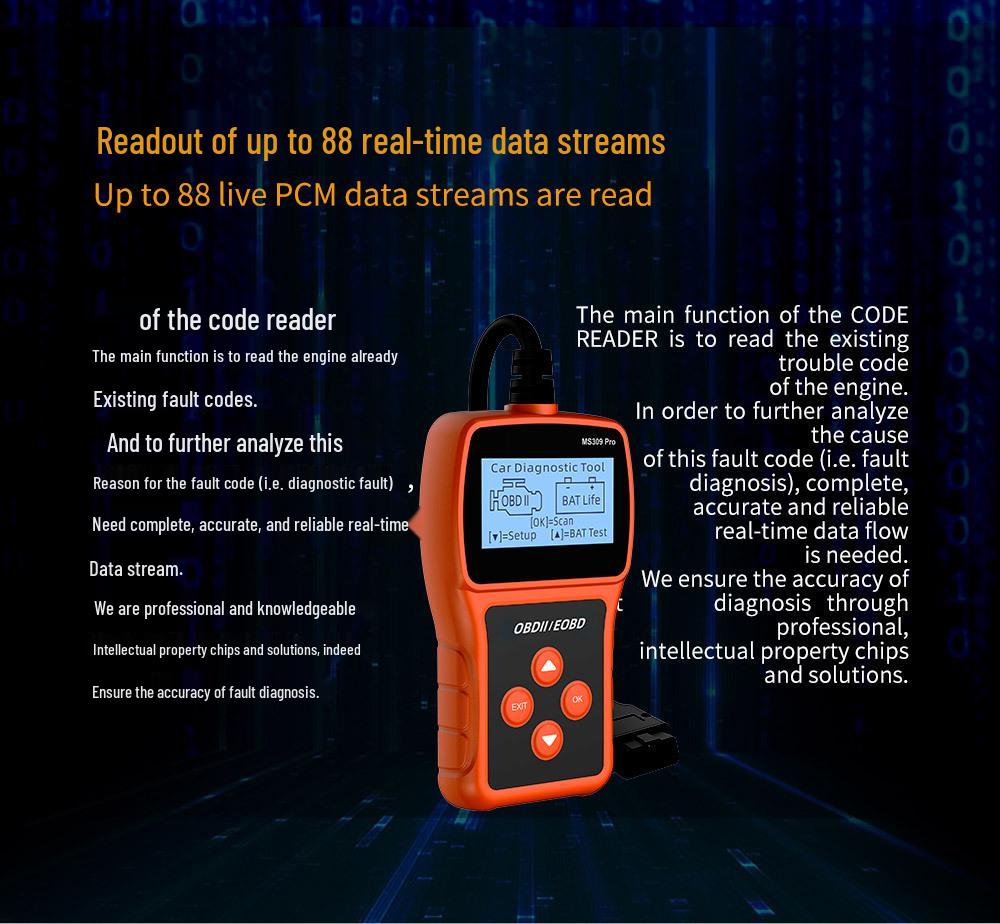 Yu Ming MS309PRO OBD Diagnostic & Battery Detection Tool