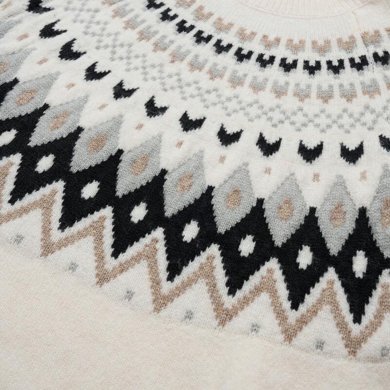 Levi's Women's Relaxed Fit Color-block Round Neck Knit Sweater