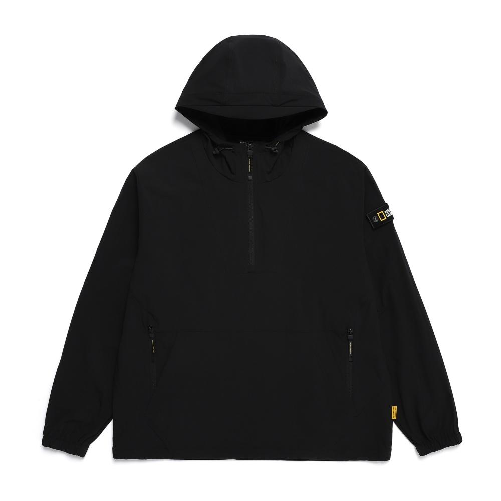Nationalgeographic N242Uft940 Adeli Lightweight Woven Stretch Long Sleeve Anorak Carbon Black