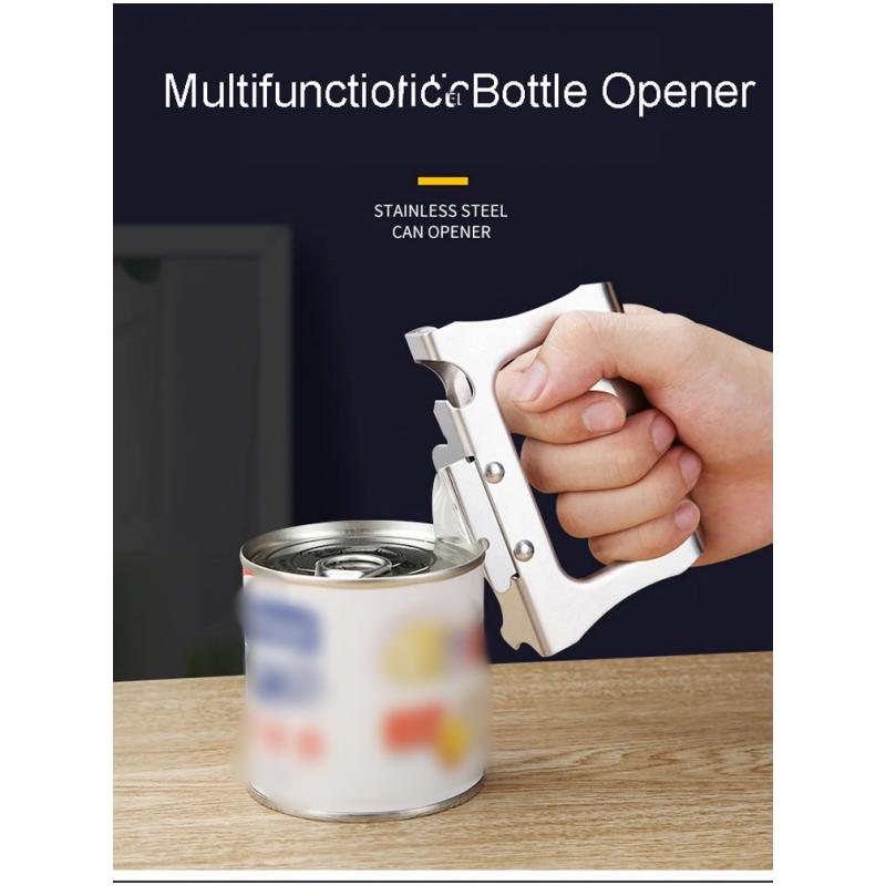 1PCS Stainless Steel Beer Can Opener Multifunction Grasp Manual Bottle Screwdriver Kitchen Gadgets Portable Multitool