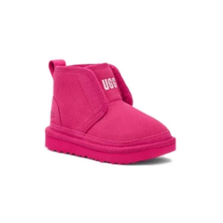 UGG Synthetic Leather Ankle Length Kids' Boots Berry Red Kids' 1121037T-BRY