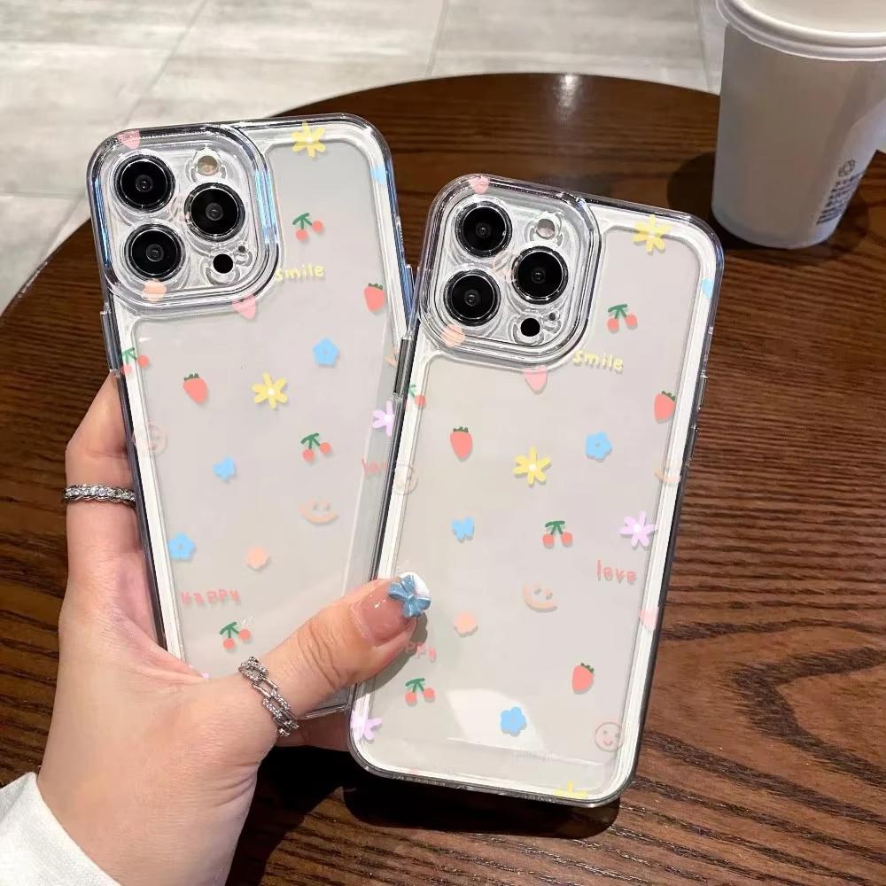 Cute Floral Phone Case For Xiaomi Mi 15 T Pro 14T 13T Mi 17 Pro 15 14 13 12 11 Lite 5G Clear Bumper Cover