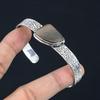 Trillion Landscape Jasper Gemstone Sterling Silver Wife Wedding Bangle Jewelry