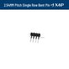 90° Dual Row Pin Header, 2.54MM Pitch, 1x2 to 1x40 Pins