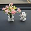 Car Interior Cute Rabbit Vase Ornament - Healing Center Console Doll