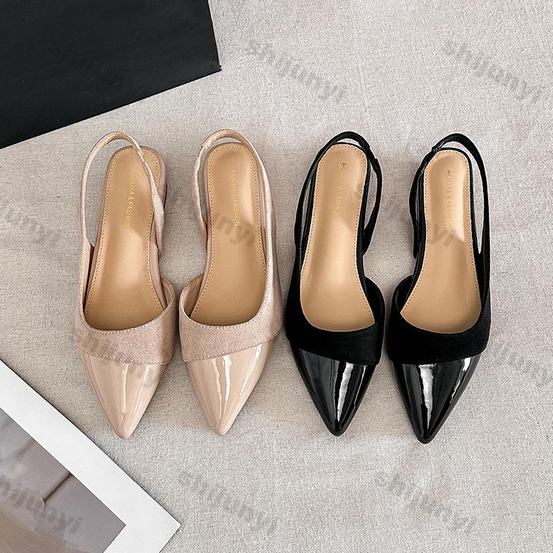 Women's Sandals 2025 Summer New Breathable Non Slip Casual Shoes Lightweight Comfortable Slip On Point Toe Leather Shoes