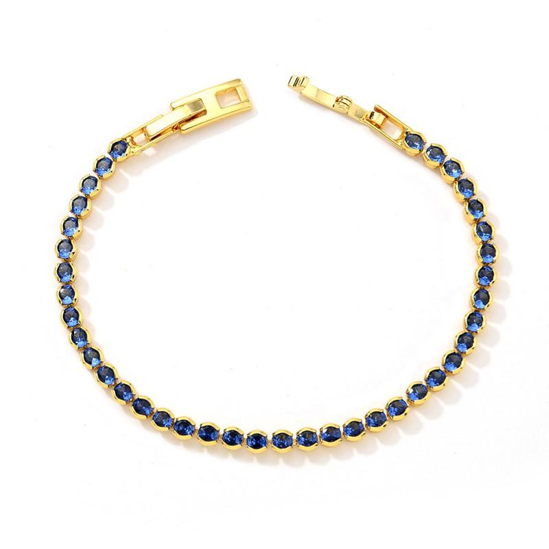 Minimalist Bubble Stackable Bracelet 3mm Zirconia Crystal Copper Chain Jewelry Women Men Trendy Daily Wear