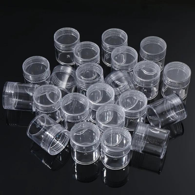 Small Clear Empty Storage Box Plastic Square Jewelry Beads Organizer Boxes for Seed Beads Art Container Case DIY Craft Supplies