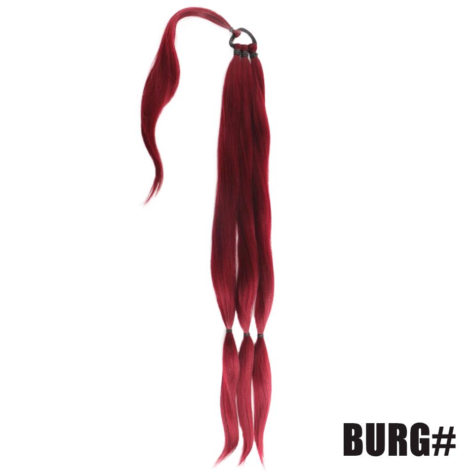 

WTB вьющийся длинный косичка синтетический парик женский вьющийся длинный косичка наращивание волос пушистый плетеный хвост парик конский хвост 80cm