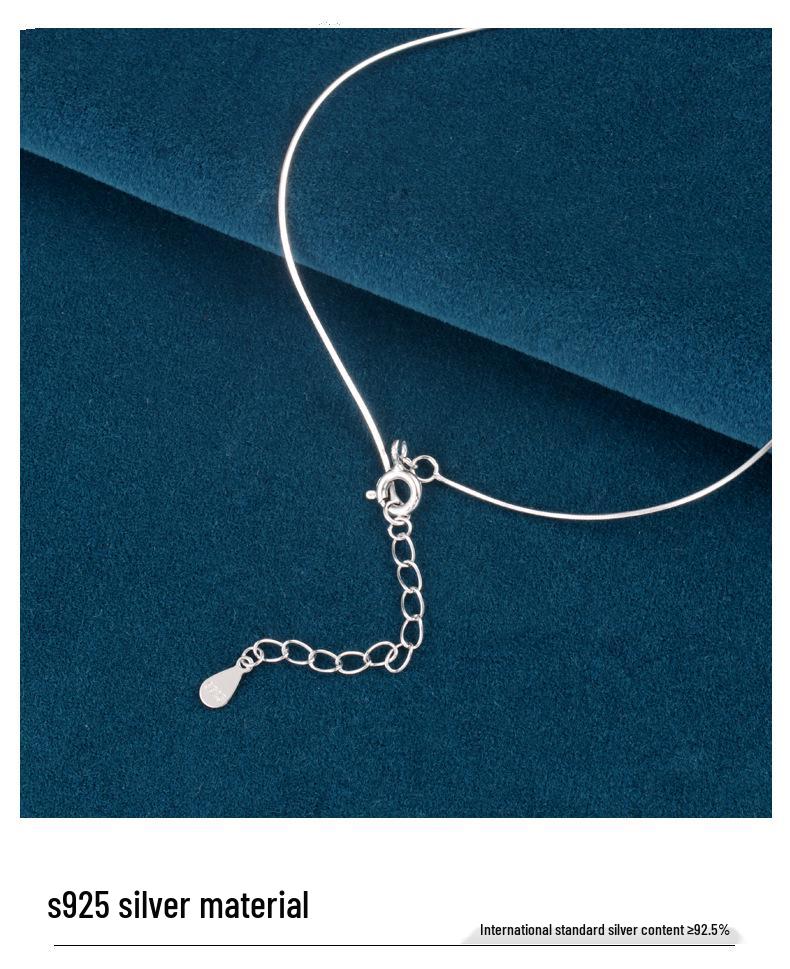 S925 Sterling Silver Round Bead Pendant Necklace - 2026 Women's Stylish Clavicle Chain