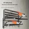 Folding Space Aluminum Adhesive Bath Towel Rack