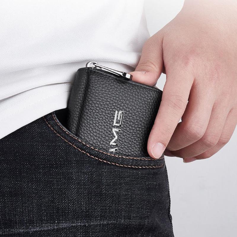 Leather Car Driver's License ID Card Bank Card Wallet Car Styling For Mercedes Benz AMG GLE GLS GLC CLA GLB ML W204 W206 W205 W212 W203
