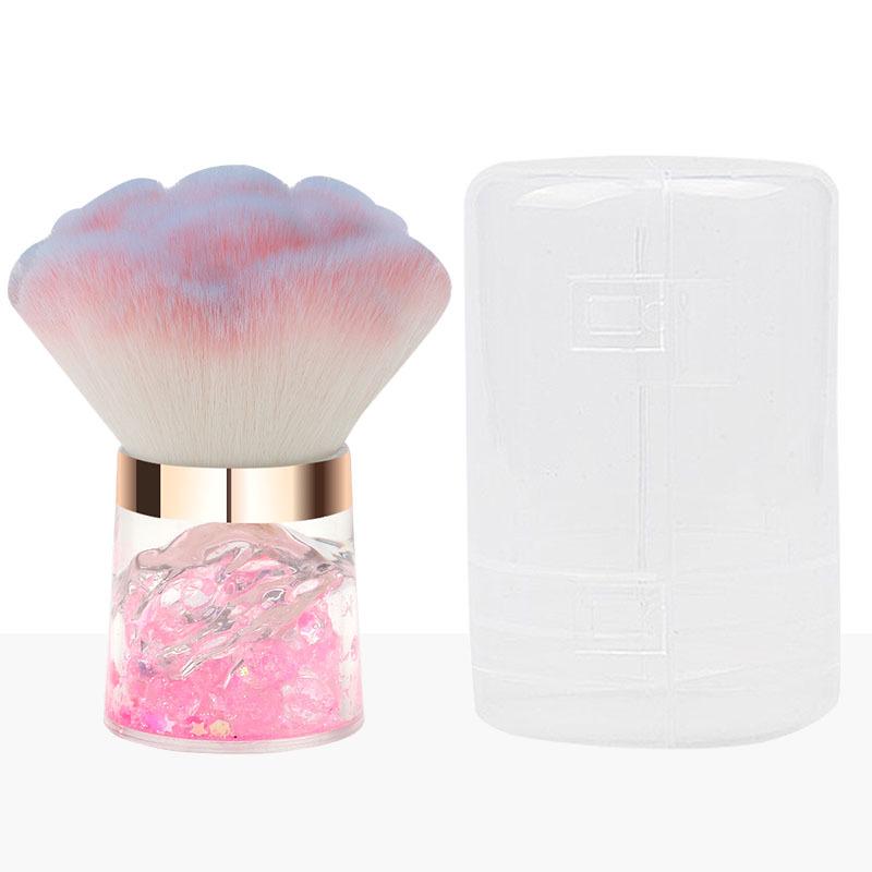 Portable Mushroom Head Nail Art Dust Brush with Large Bristles