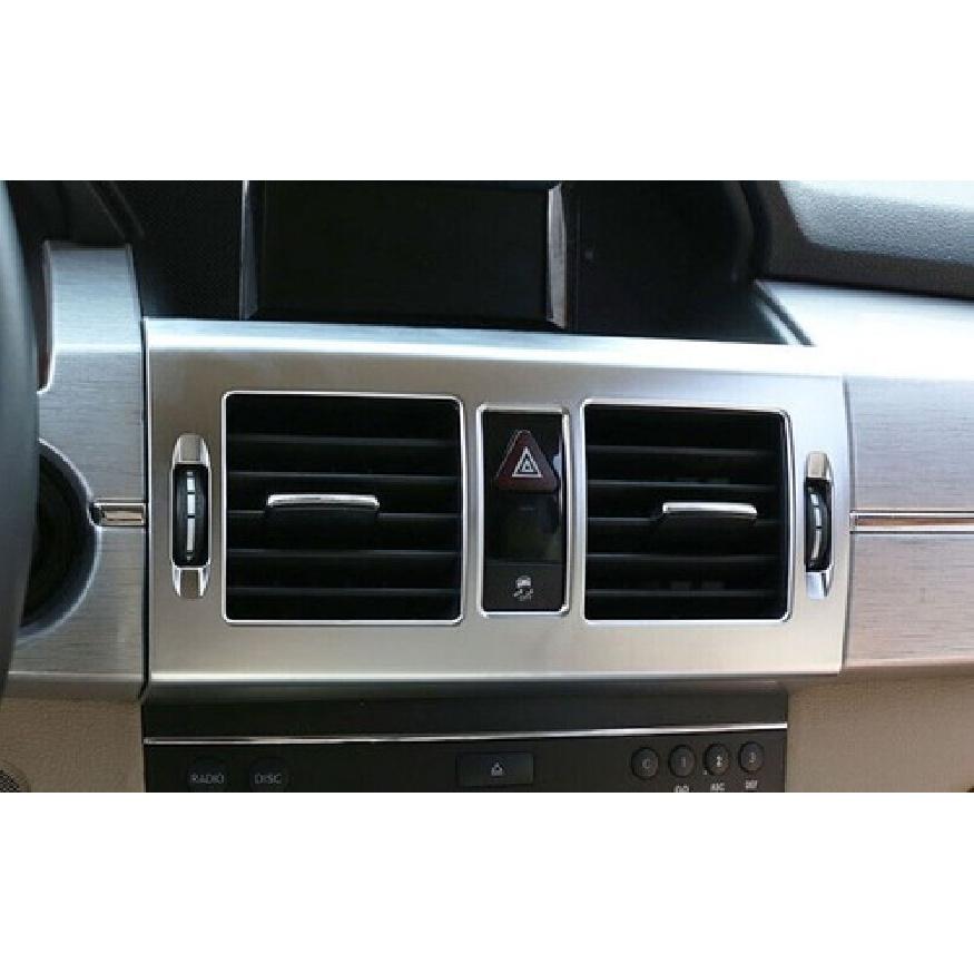 ABS Silver Middle Console Air Outlet Vent Trim For Mercedes-Benz GLK 2009-2015