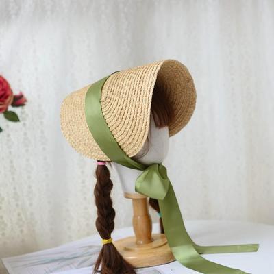 Lolita Vintage Elegance: Organza Ribbon Wheat Straw Hat
