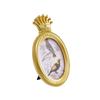 Desktop Photo Frame with Gold-Tone Finish, Ornate Crown Detail, Decorative Resin Picture Frame for Tabletop or Wall Mount Styling