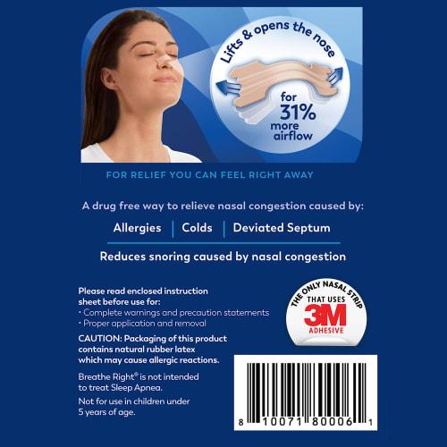 Breathe Right Nasal Strips Tan S/M 30ct