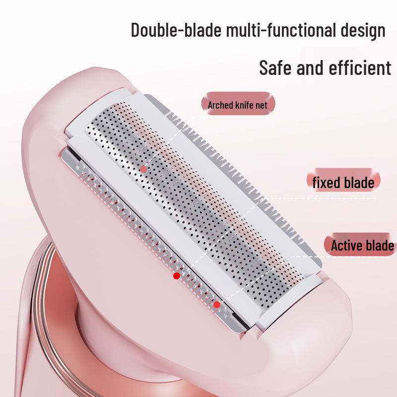 Women's Pink Electric Shaver for Private Parts & Underarms, Wet/Dry Epilator, Rechargeable