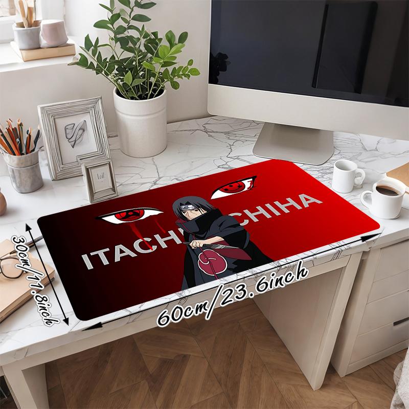 1Pc Itachi Uchiha'S Sharingan Gaming Mouse Pad Keyboard Desk Mat Non-slip Rubber Lock Edge Waterproof Computer Mousepad for Office Home Decor Ey110